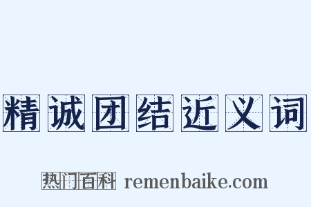 精诚团结近义词是什么意思的图片